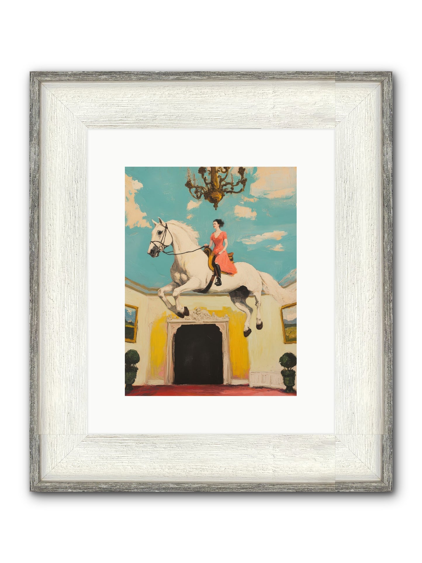 Gilded Rooms Tell Tales Framed Print - Driftwood White 9x12