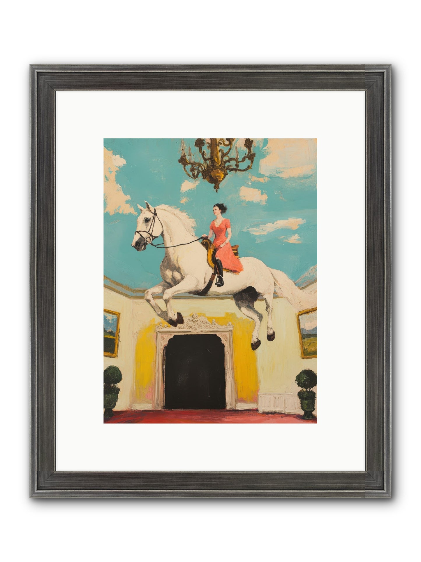 Gilded Rooms Tell Tales Framed Print - Slimwoods Black/Silver 9x12