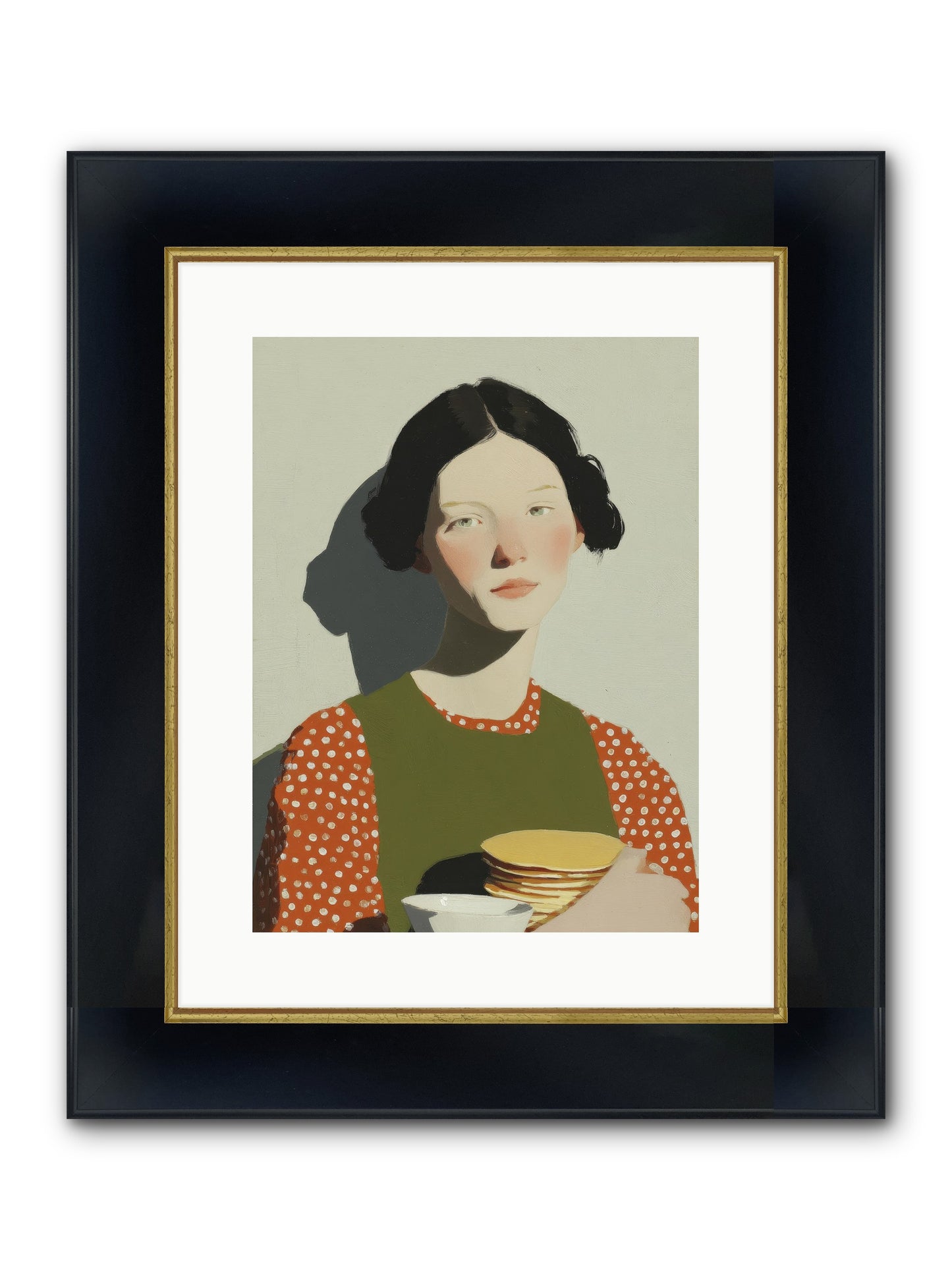 Gilded Stillness Framed Print - Wide Black w/Gold 12x16
