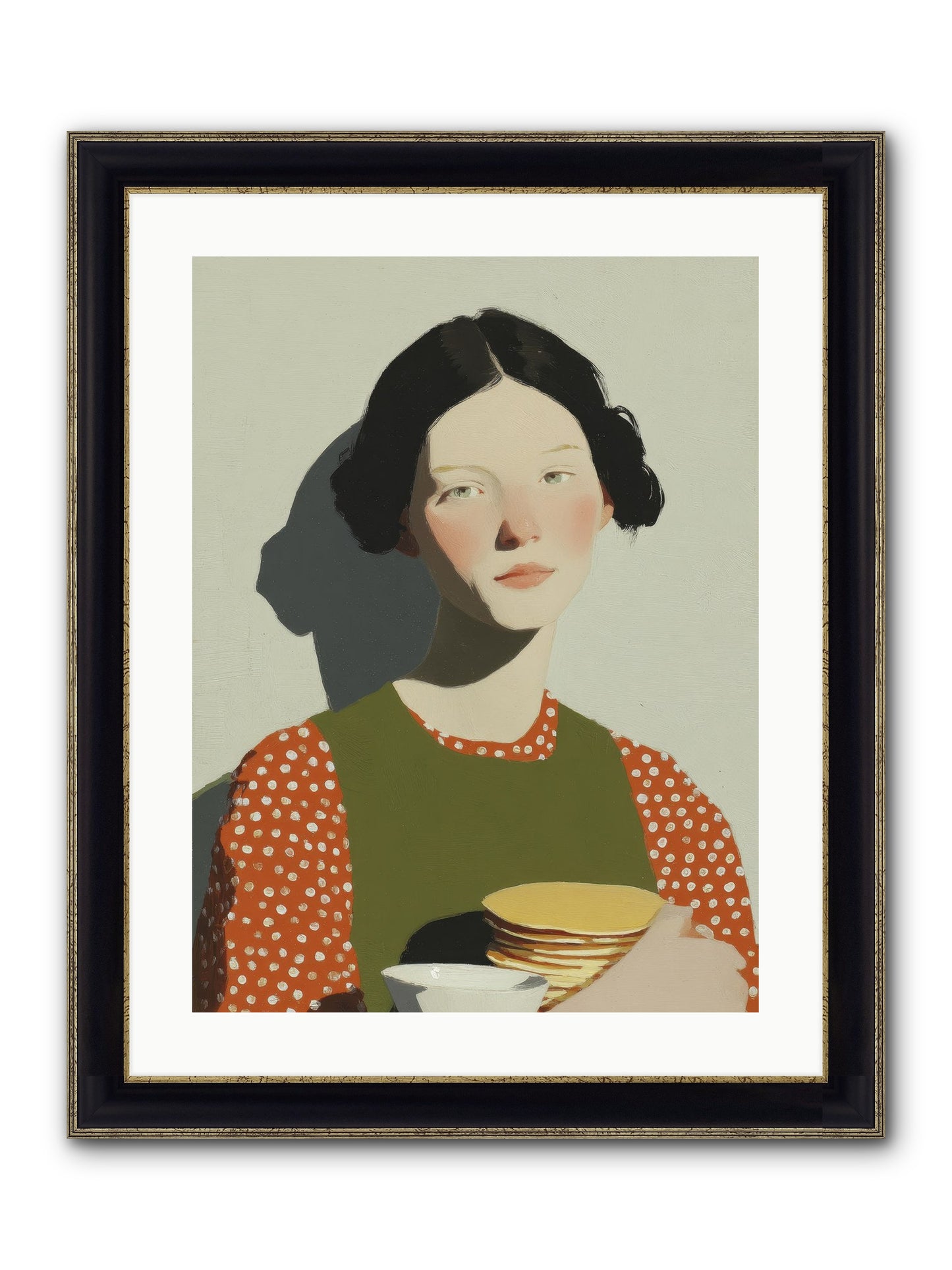 Gilded Stillness Framed Print - Black & Gold 18x24