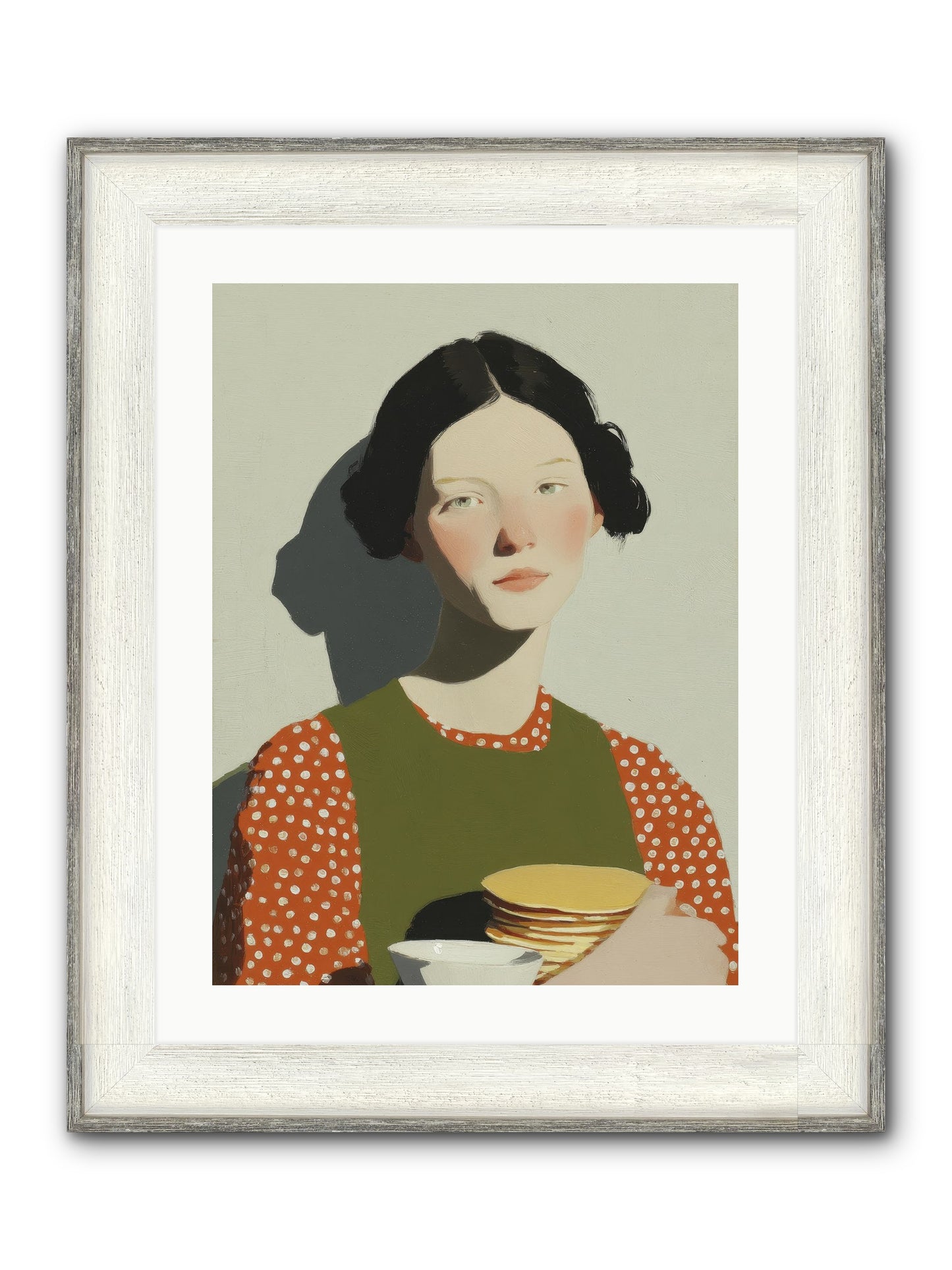Gilded Stillness Framed Print - Driftwood White 18x24