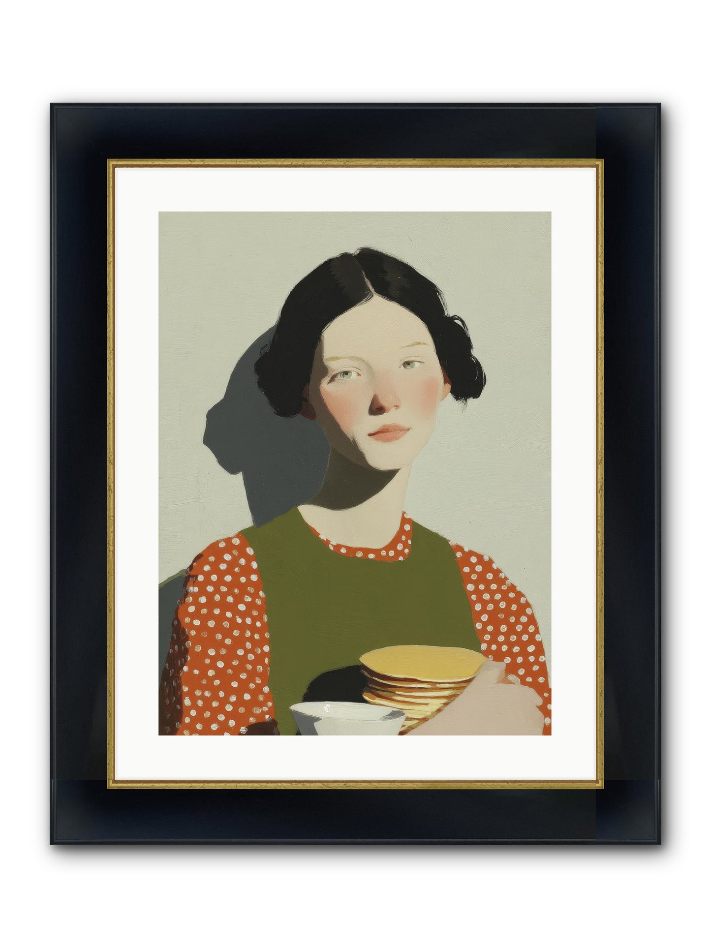 Gilded Stillness Framed Print - Wide Black w/Gold 18x24