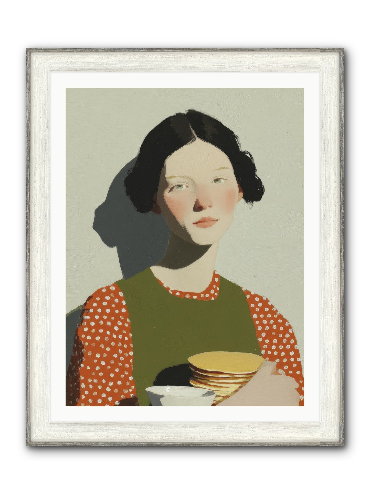 Gilded Stillness Framed Print - Driftwood White 30x40