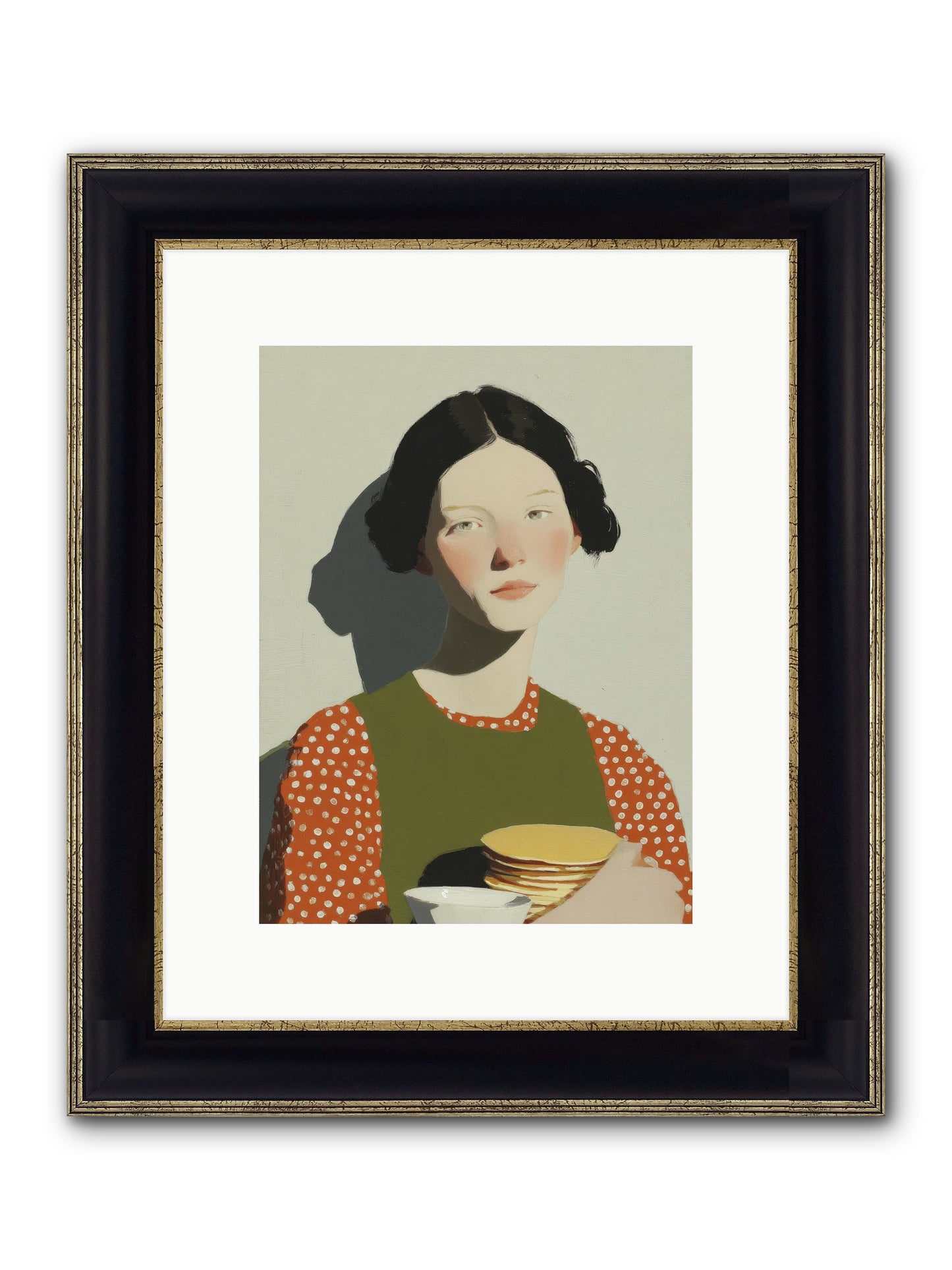 Gilded Stillness Framed Print - Black & Gold 9x12