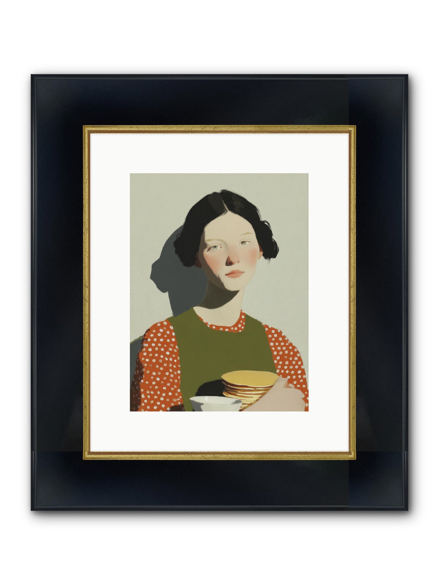 Gilded Stillness Framed Print - Wide Black w/Gold 9x12