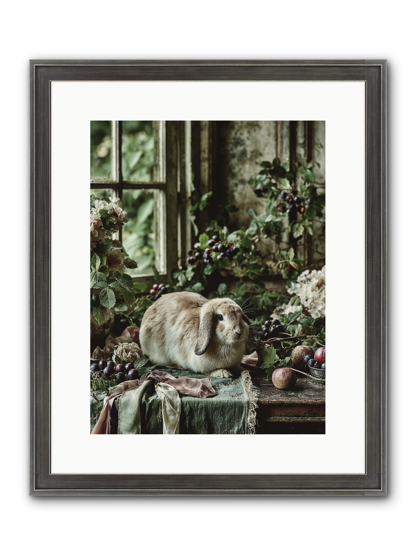 Giverny Framed Print - Slimwoods Black/Silver 12x16
