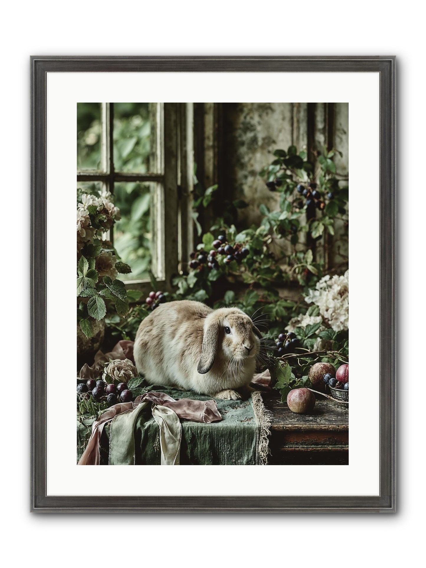 Giverny Framed Print - Slimwoods Black/Silver 18x24
