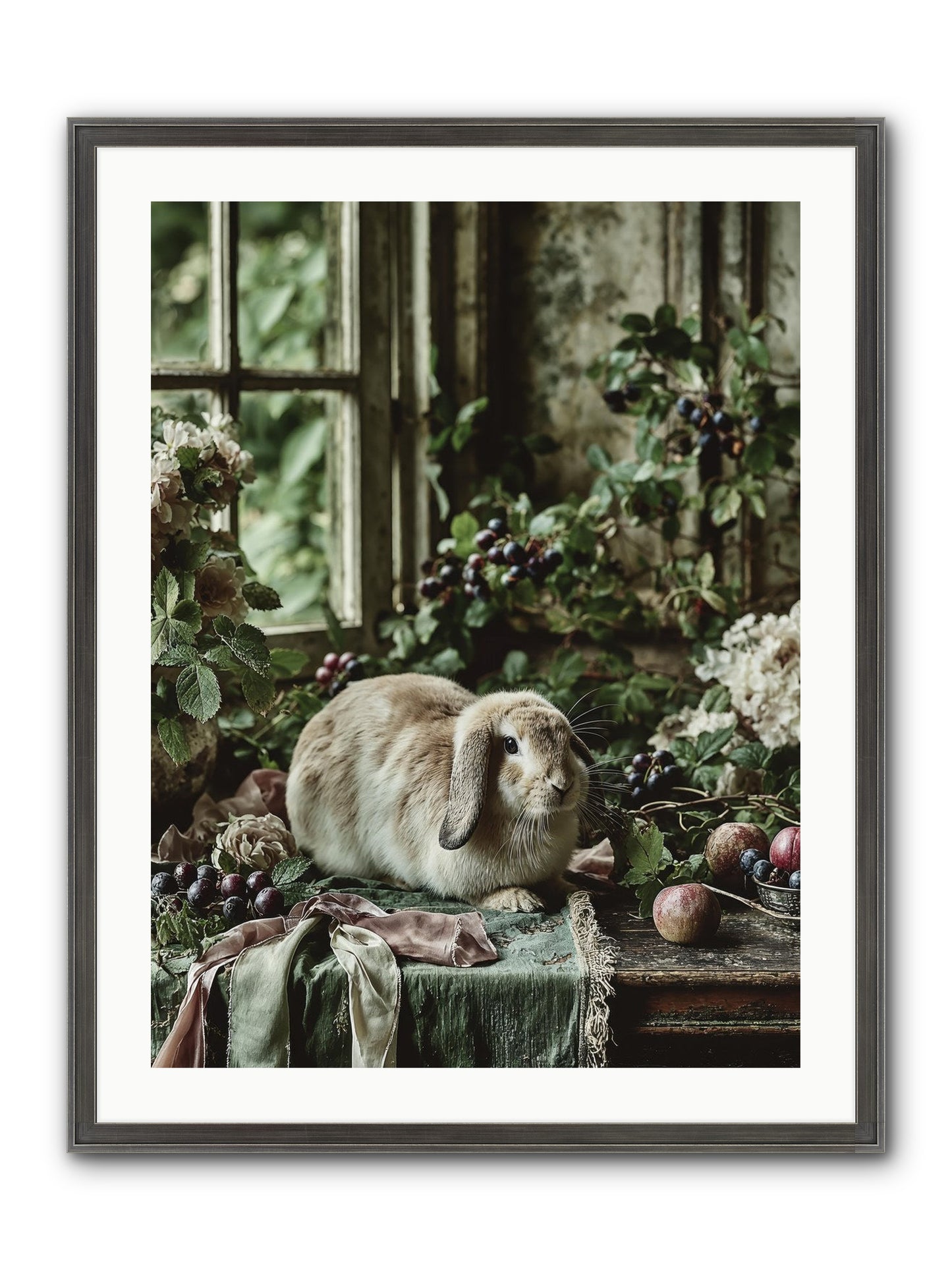 Giverny Framed Print - Slimwoods Black/Silver 24x32