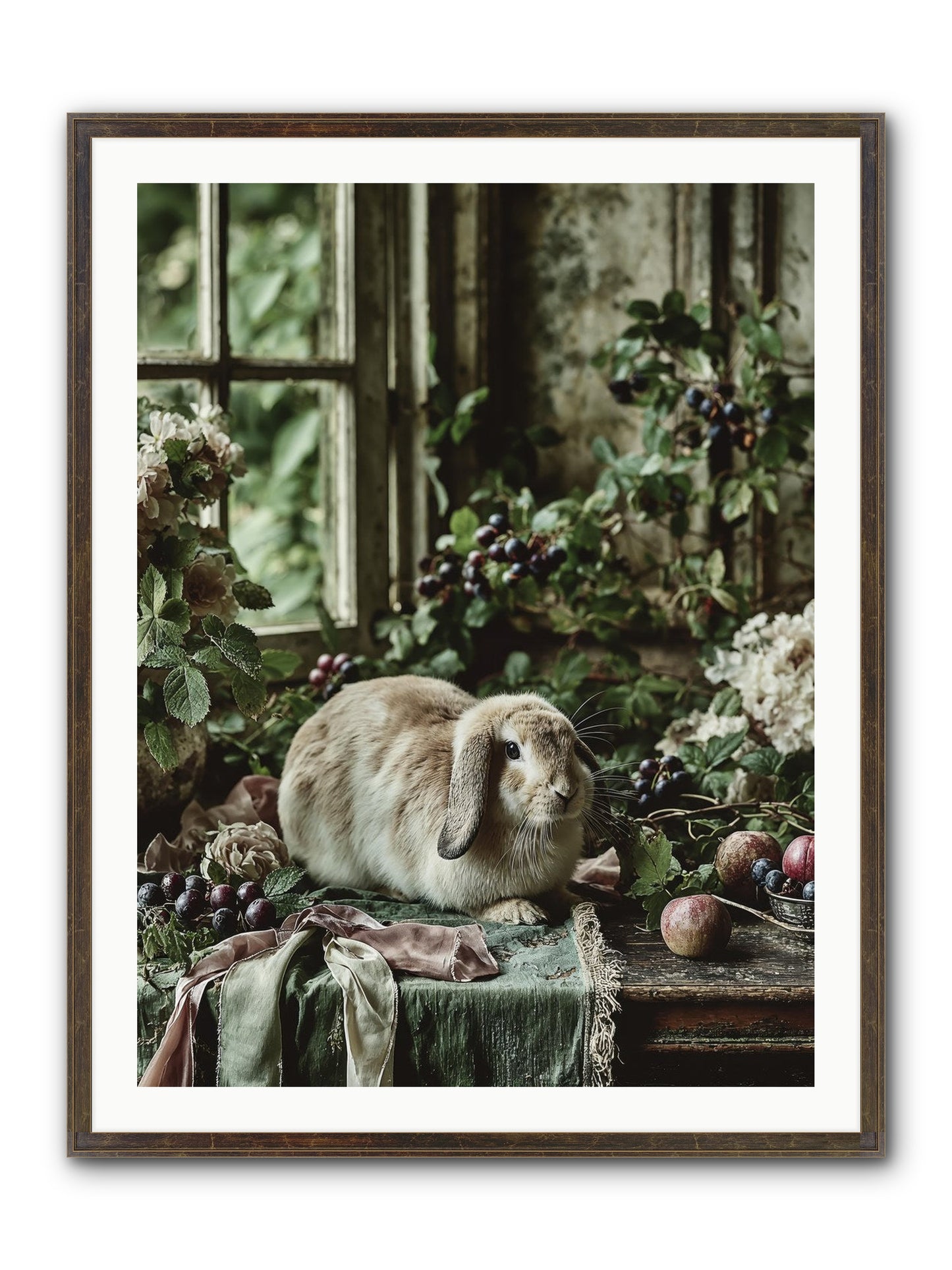 Giverny Framed Print - Slimwoods Black/Gold 30x40