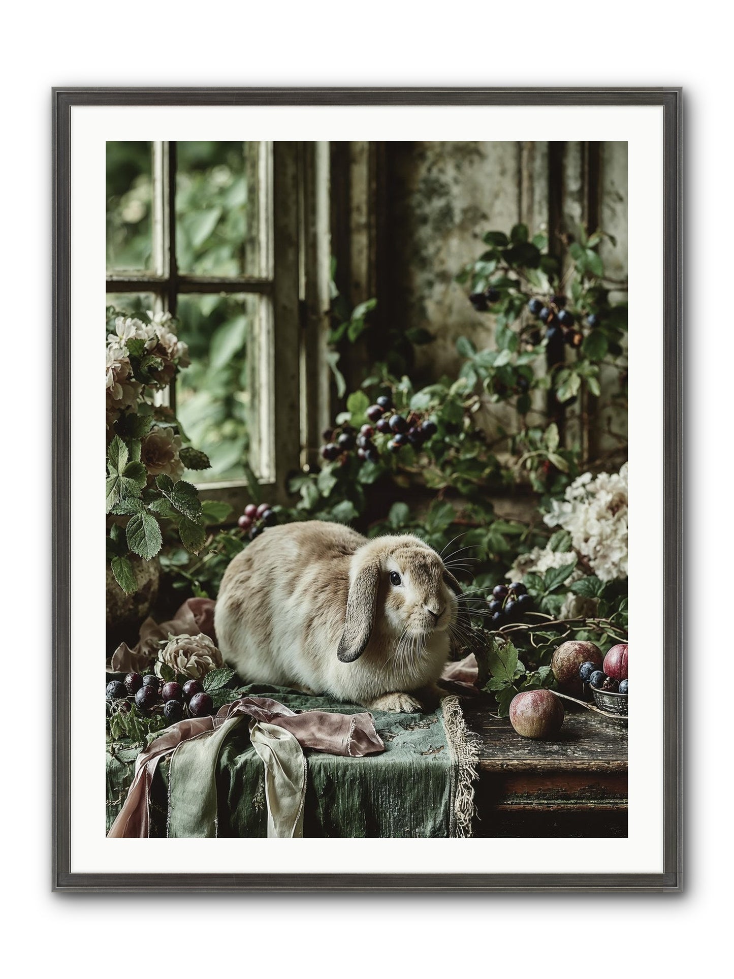 Giverny Framed Print - Slimwoods Black/Silver 30x40