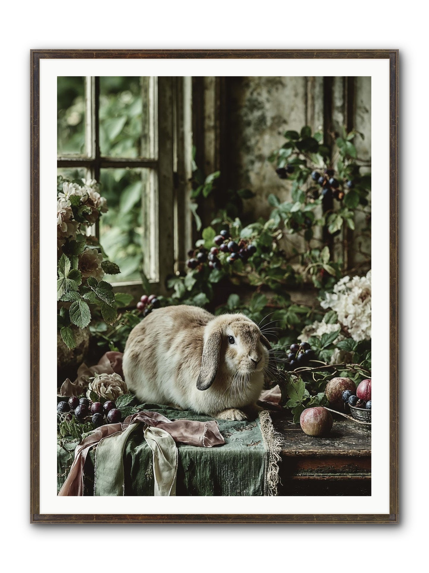 Giverny Framed Print - Slimwoods Black/Gold 36x48