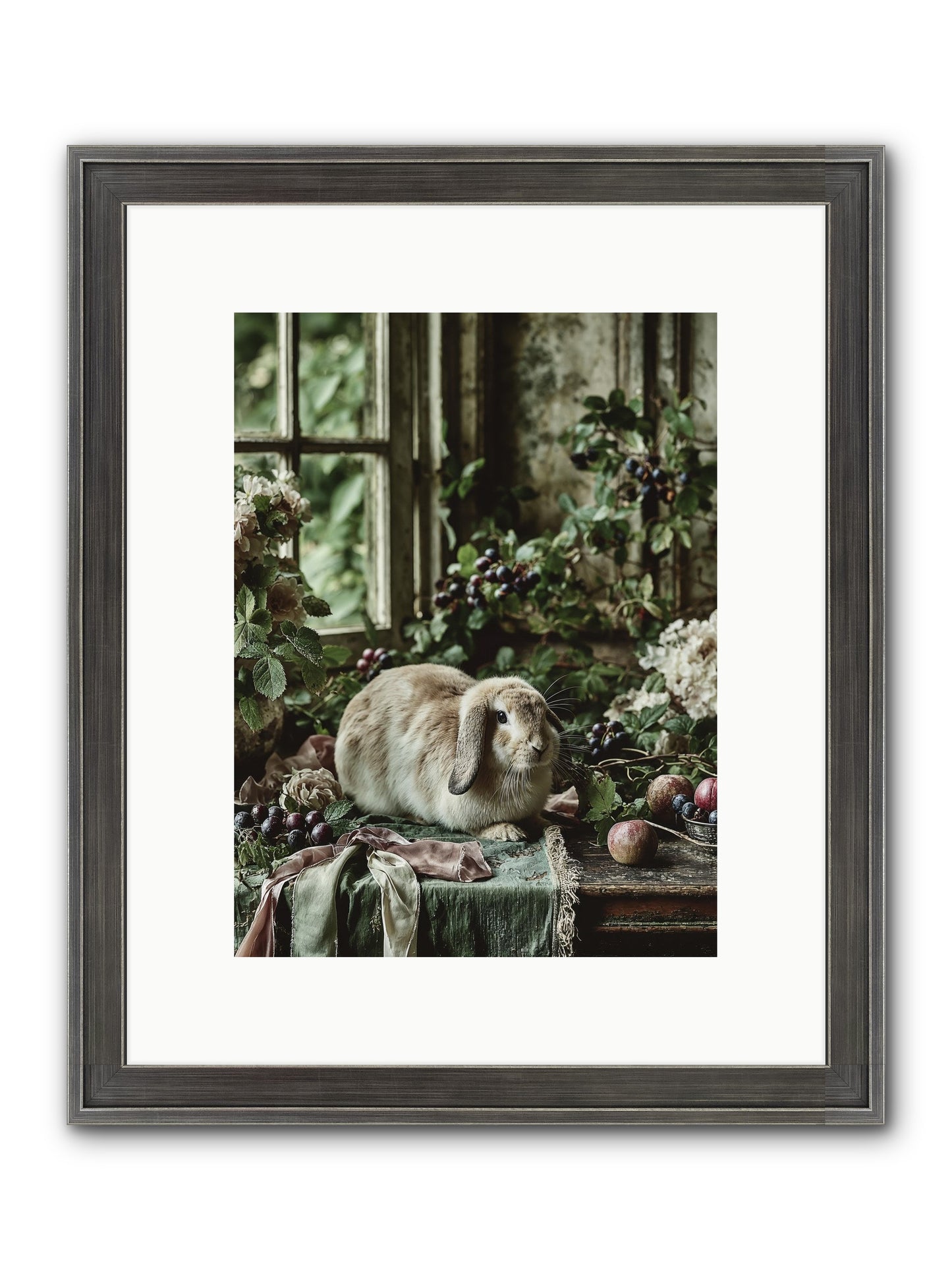 Giverny Framed Print - Slimwoods Black/Silver 9x12