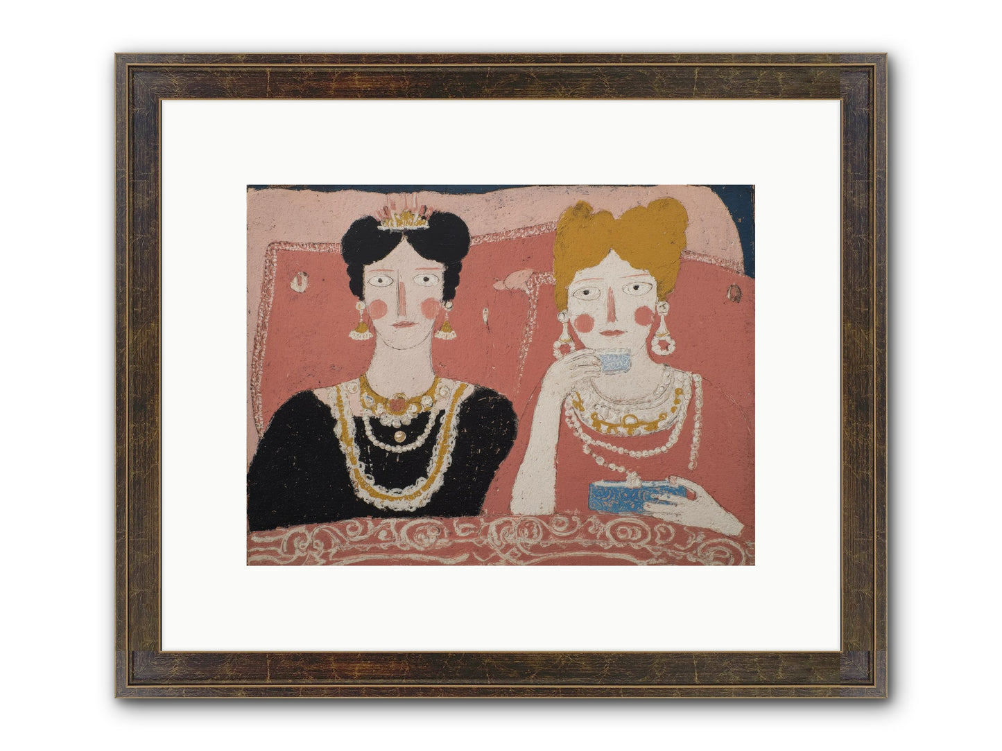 Glamorous Insomnia Framed Print - Slimwoods Black/Gold 12x9