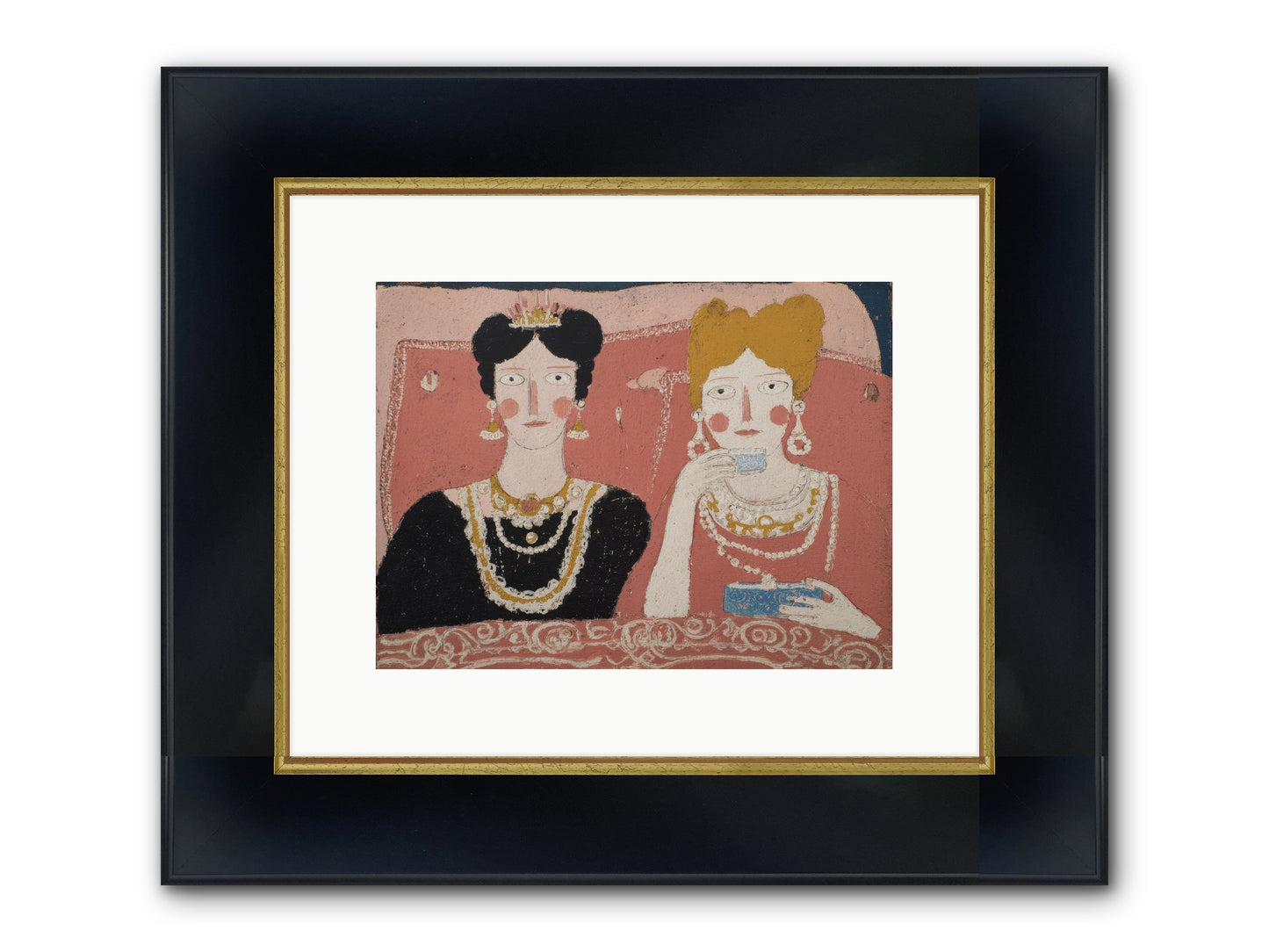 Glamorous Insomnia Framed Print - Wide Black w/Gold 12x9
