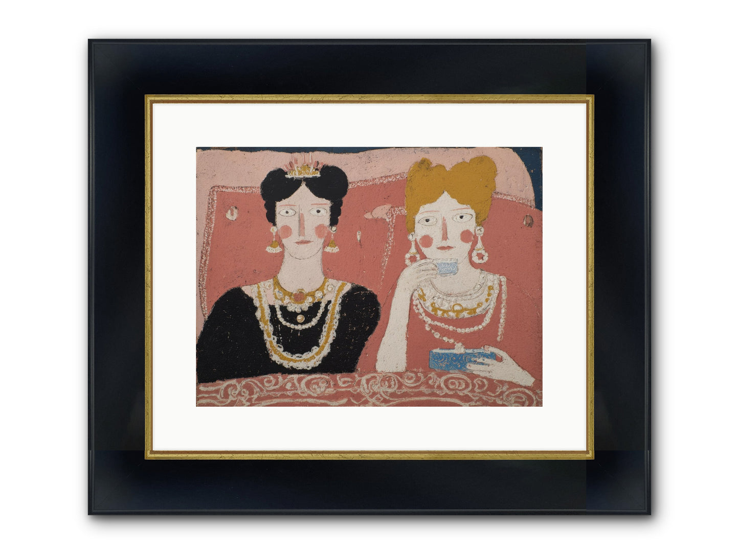 Glamorous Insomnia Framed Print - Wide Black w/Gold 16x12