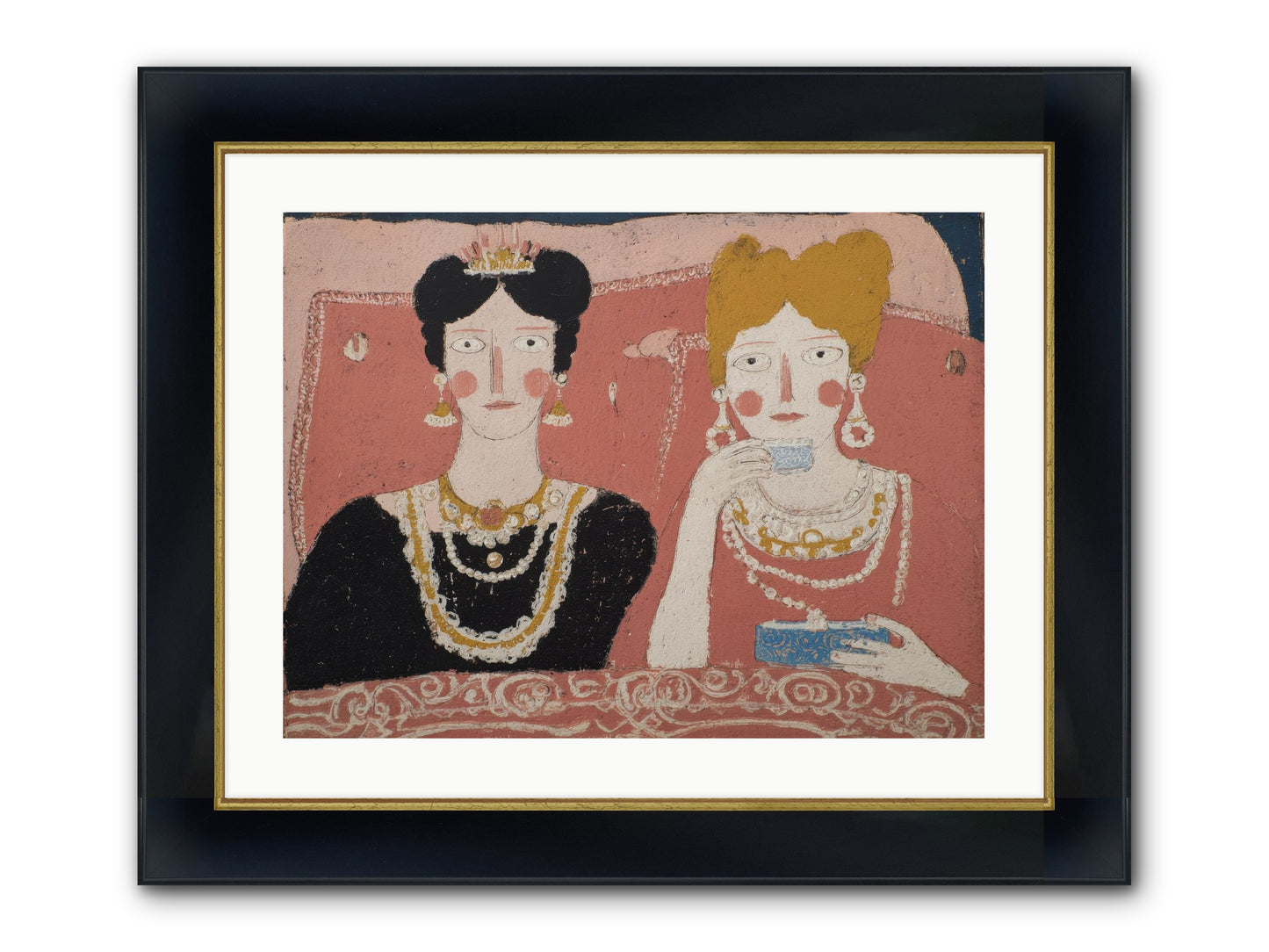Glamorous Insomnia Framed Print - Wide Black w/Gold 24x18