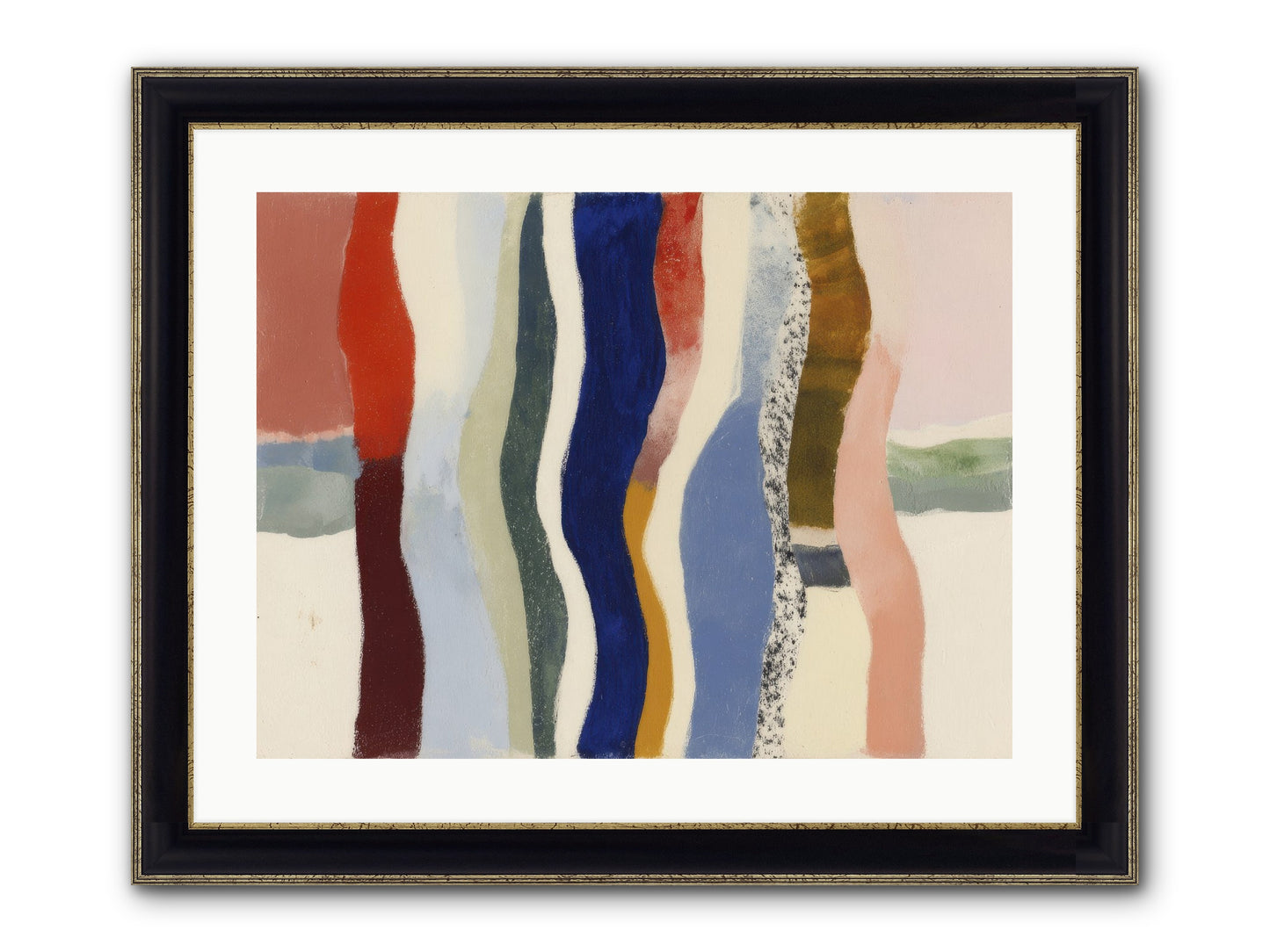 Glance Framed Print - Black & Gold 24x18