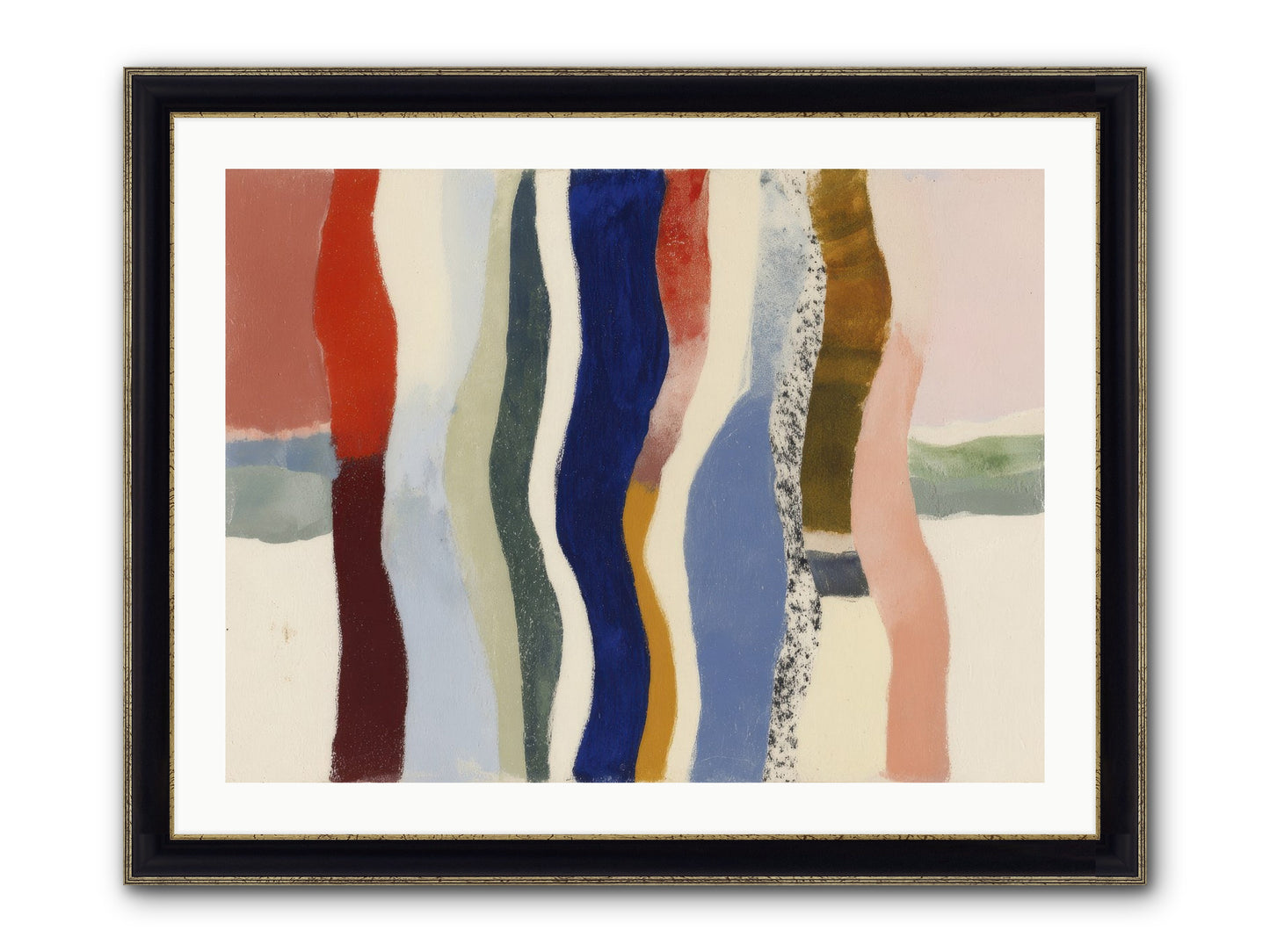 Glance Framed Print - Black & Gold 32x24