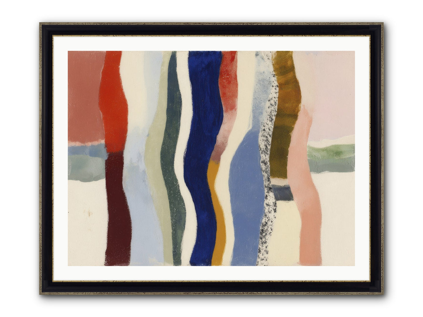 Glance Framed Print - Black & Gold 40x30
