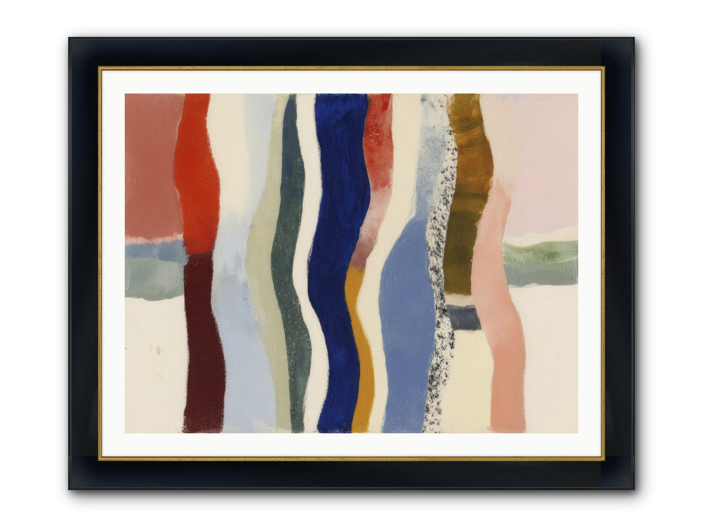 Glance Framed Print - Wide Black w/Gold 40x30