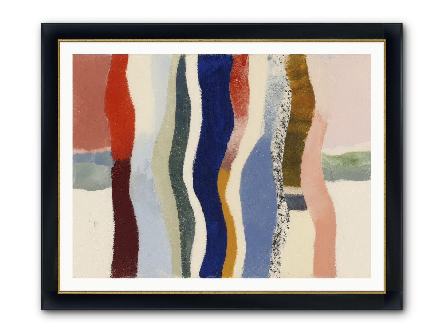 Glance Framed Print - Wide Black w/Gold 48x36