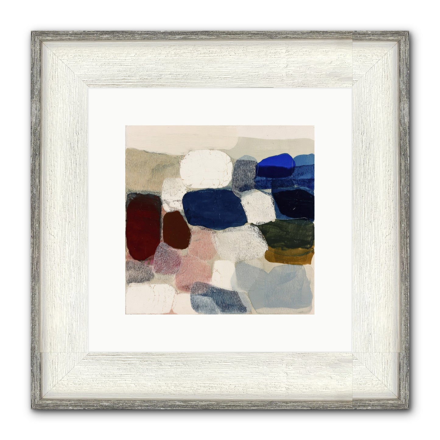 Glass Horizon Framed Print - Driftwood White 10x10