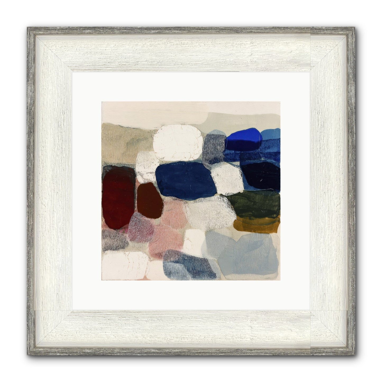 Glass Horizon Framed Print - Driftwood White 12x12
