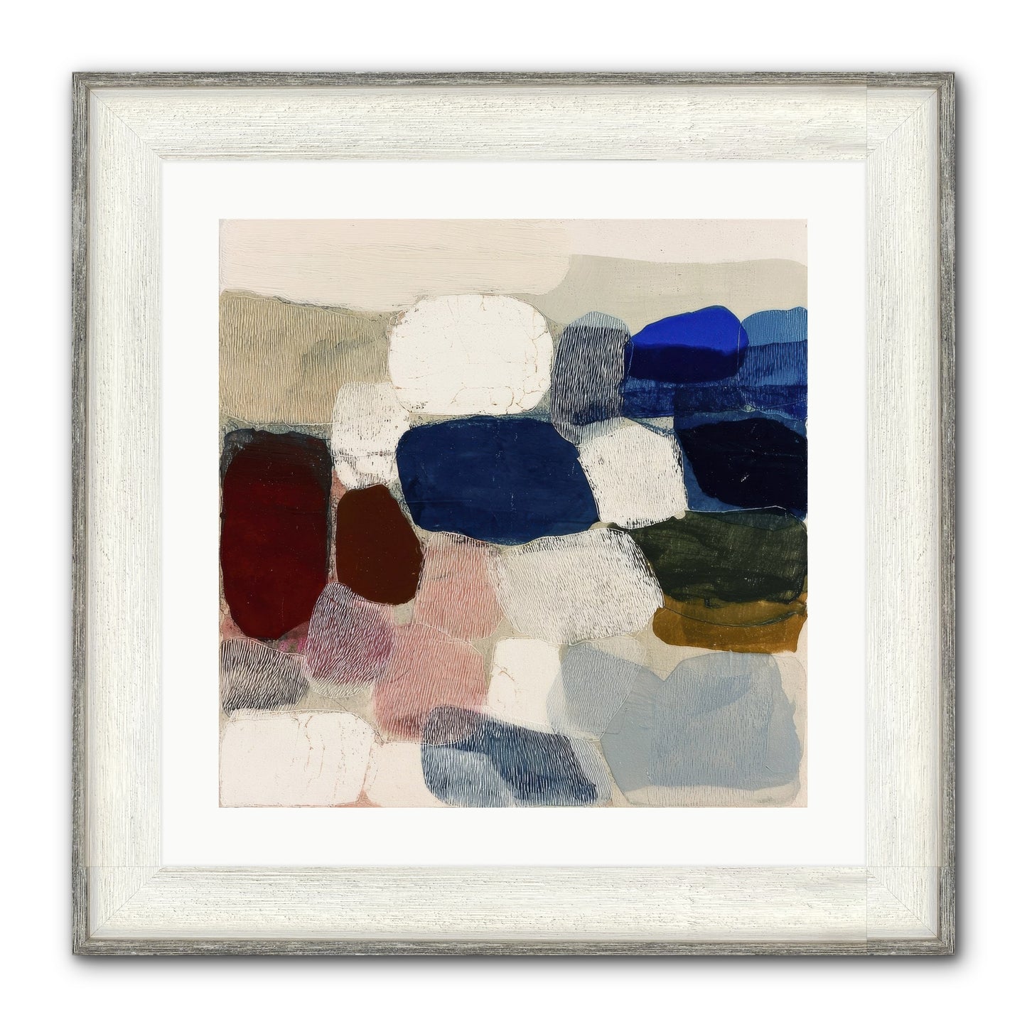 Glass Horizon Framed Print - Driftwood White 20x20