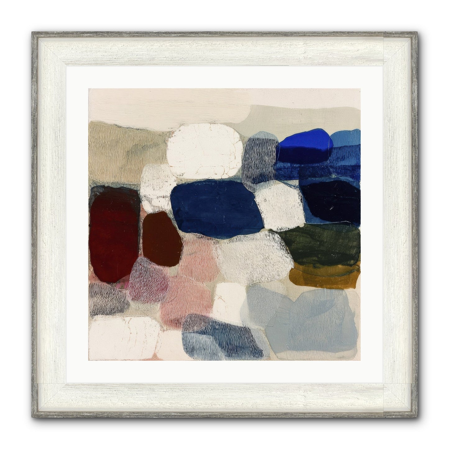 Glass Horizon Framed Print - Driftwood White 24x24