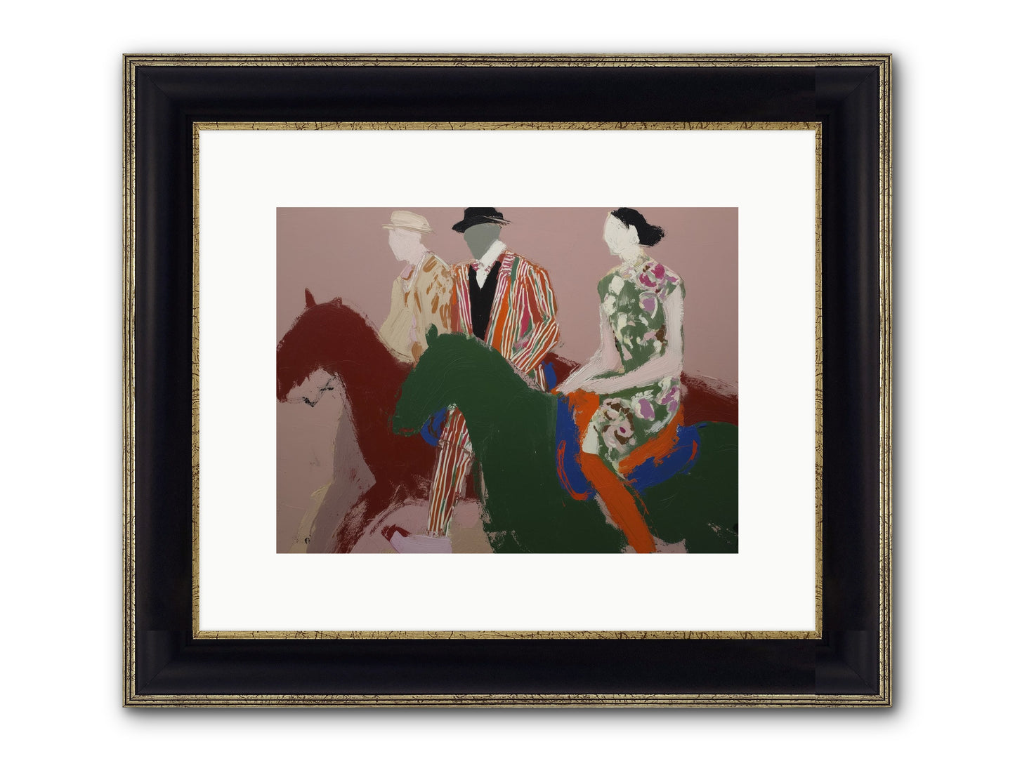 Glassvine Lament Framed Print - Black & Gold 12x9