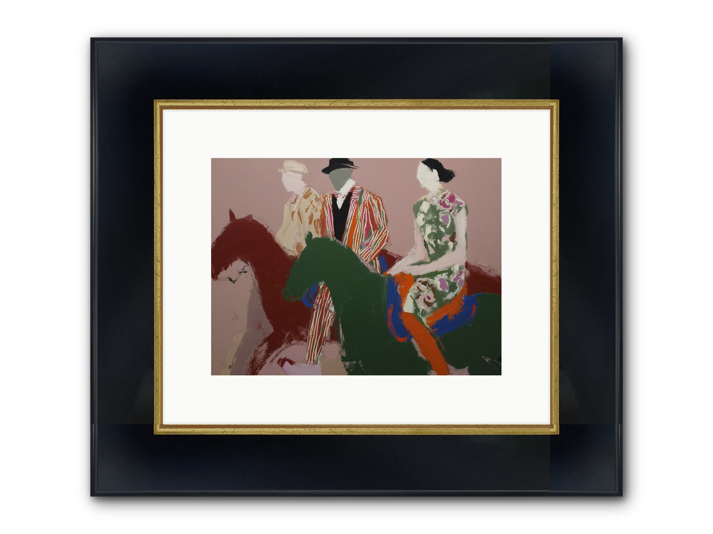Glassvine Lament Framed Print - Wide Black w/Gold 12x9