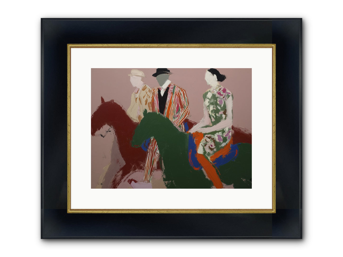 Glassvine Lament Framed Print - Wide Black w/Gold 16x12