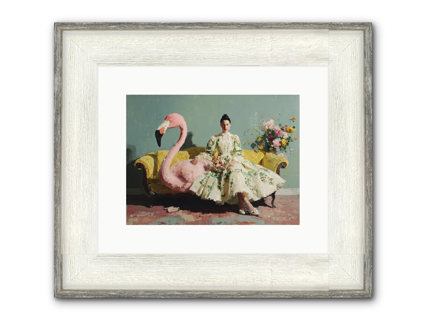 Glasswing Parlor Framed Print - Driftwood White 12x9