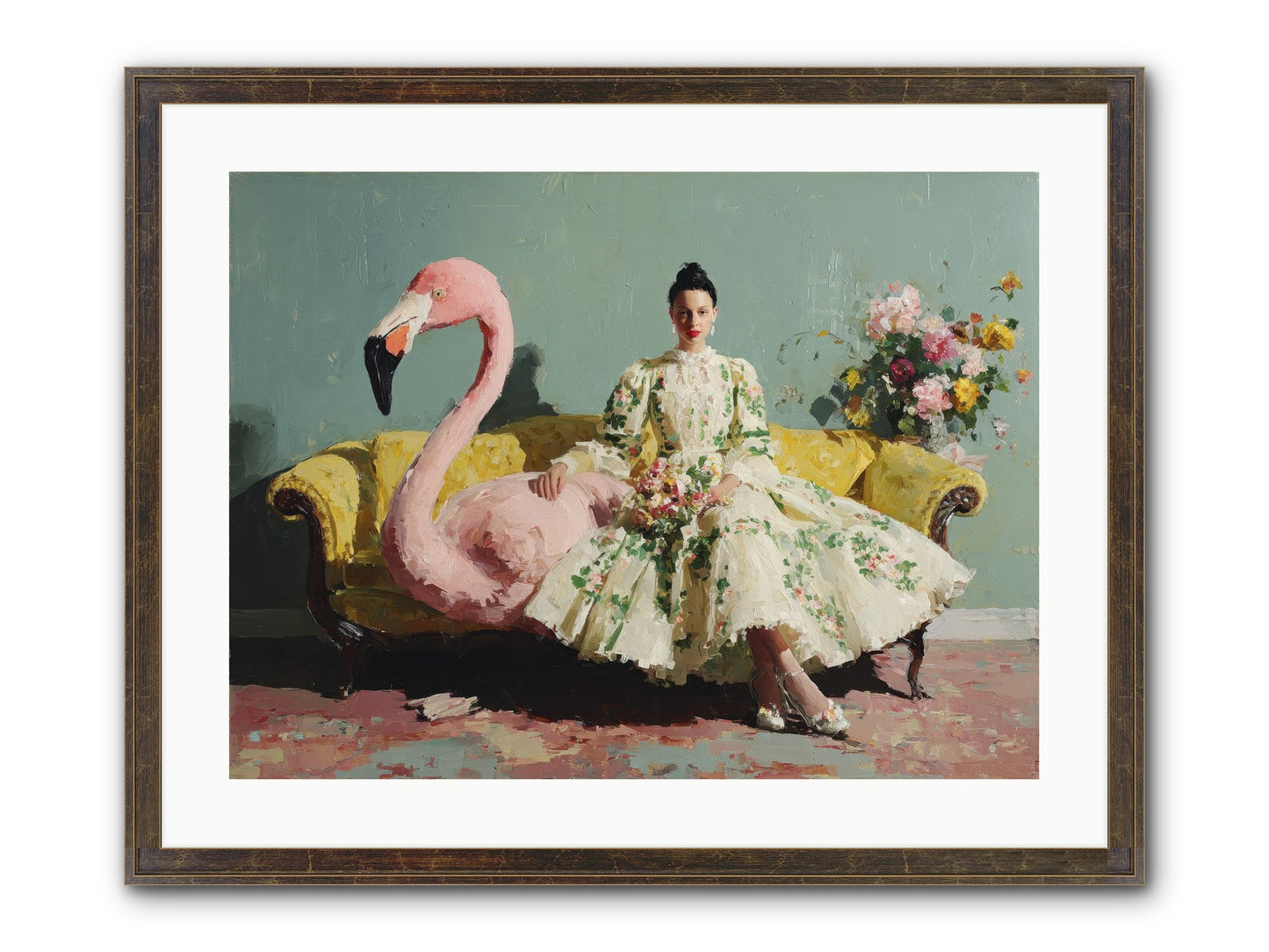 Glasswing Parlor Framed Print - Slimwoods Black/Gold 24x18