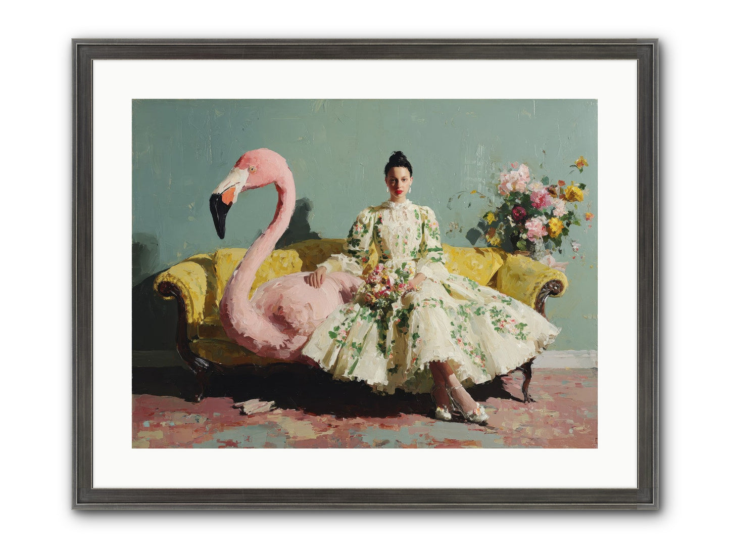 Glasswing Parlor Framed Print - Slimwoods Black/Silver 24x18