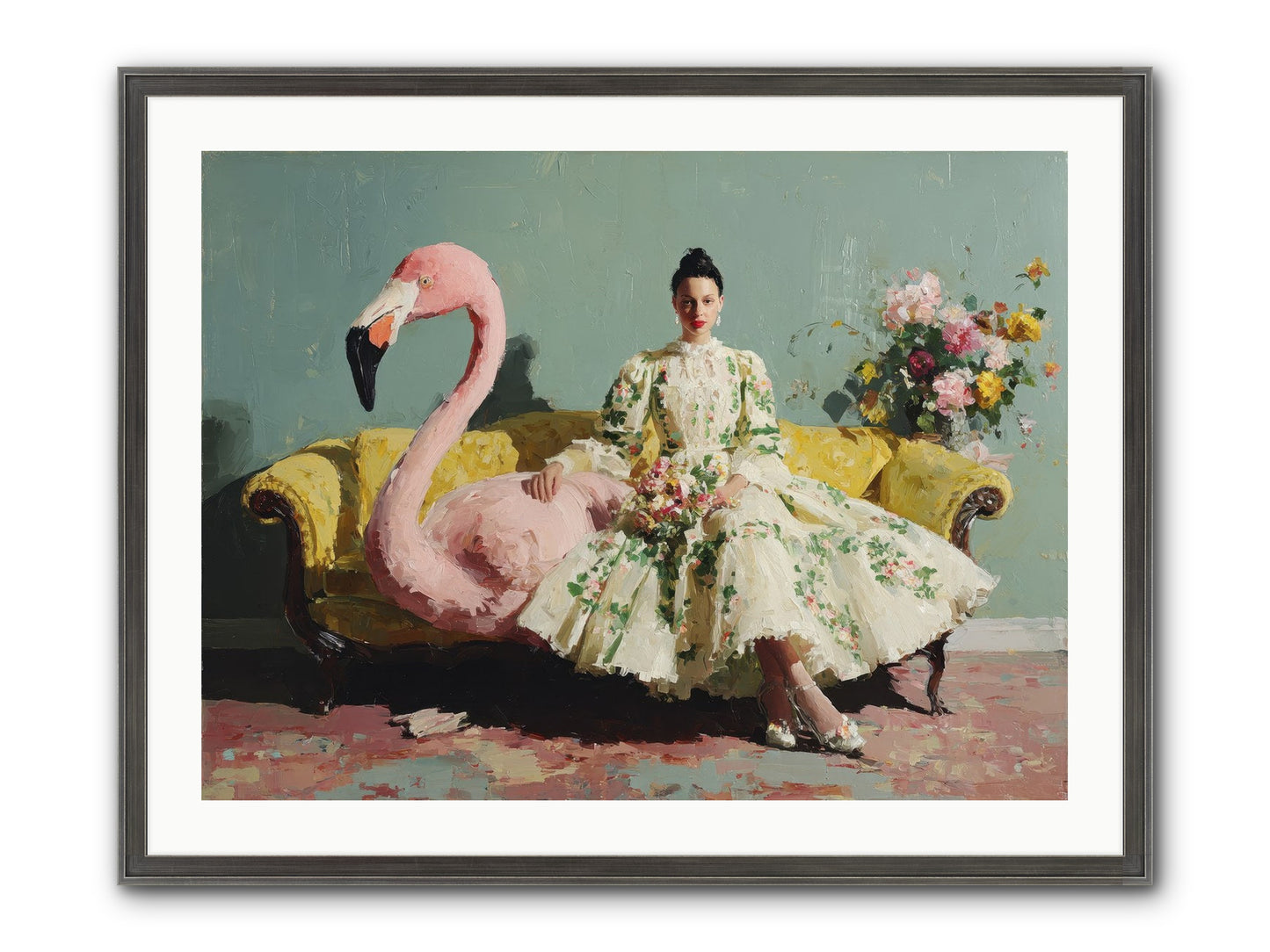 Glasswing Parlor Framed Print - Slimwoods Black/Silver 32x24