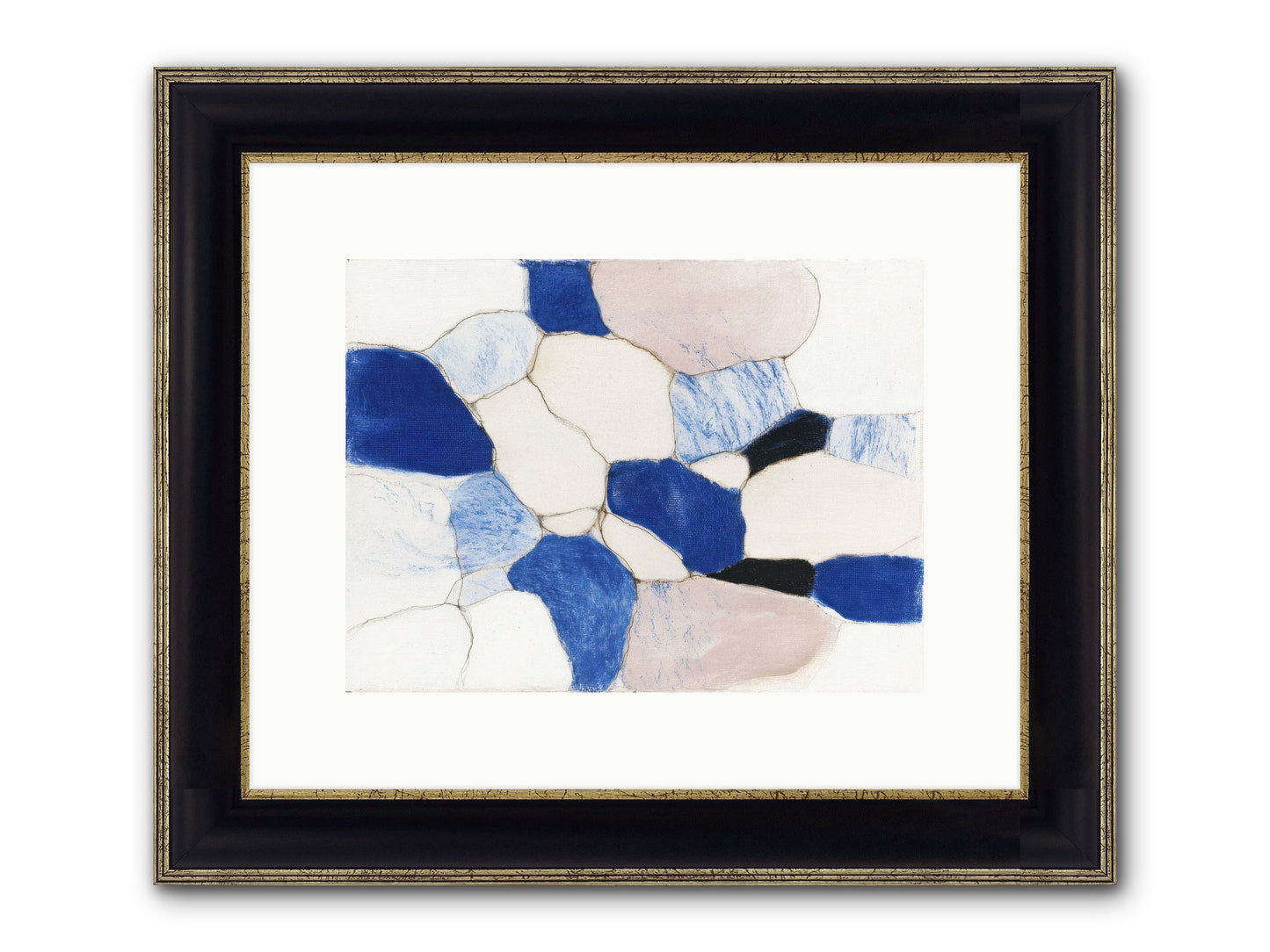 Glimmer Framed Print - Black & Gold 12x9