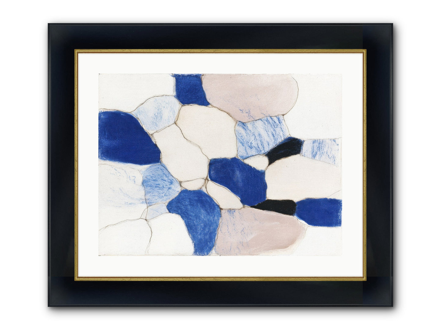Glimmer Framed Print - Wide Black w/Gold 24x18