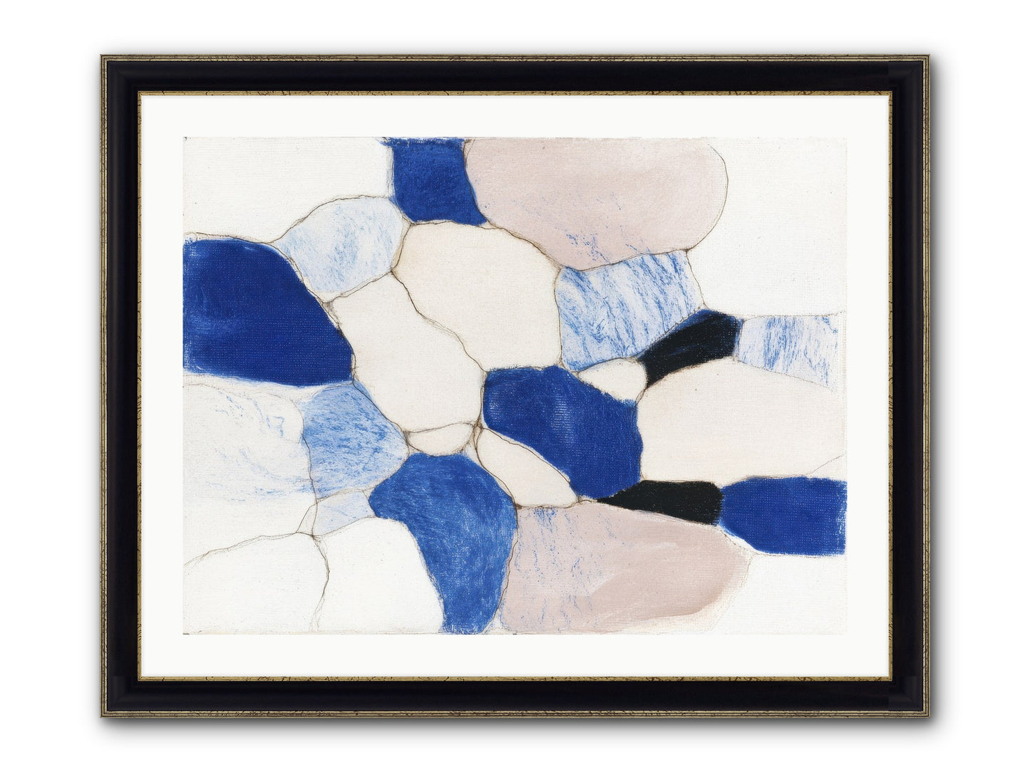 Glimmer Framed Print - Black & Gold 32x24