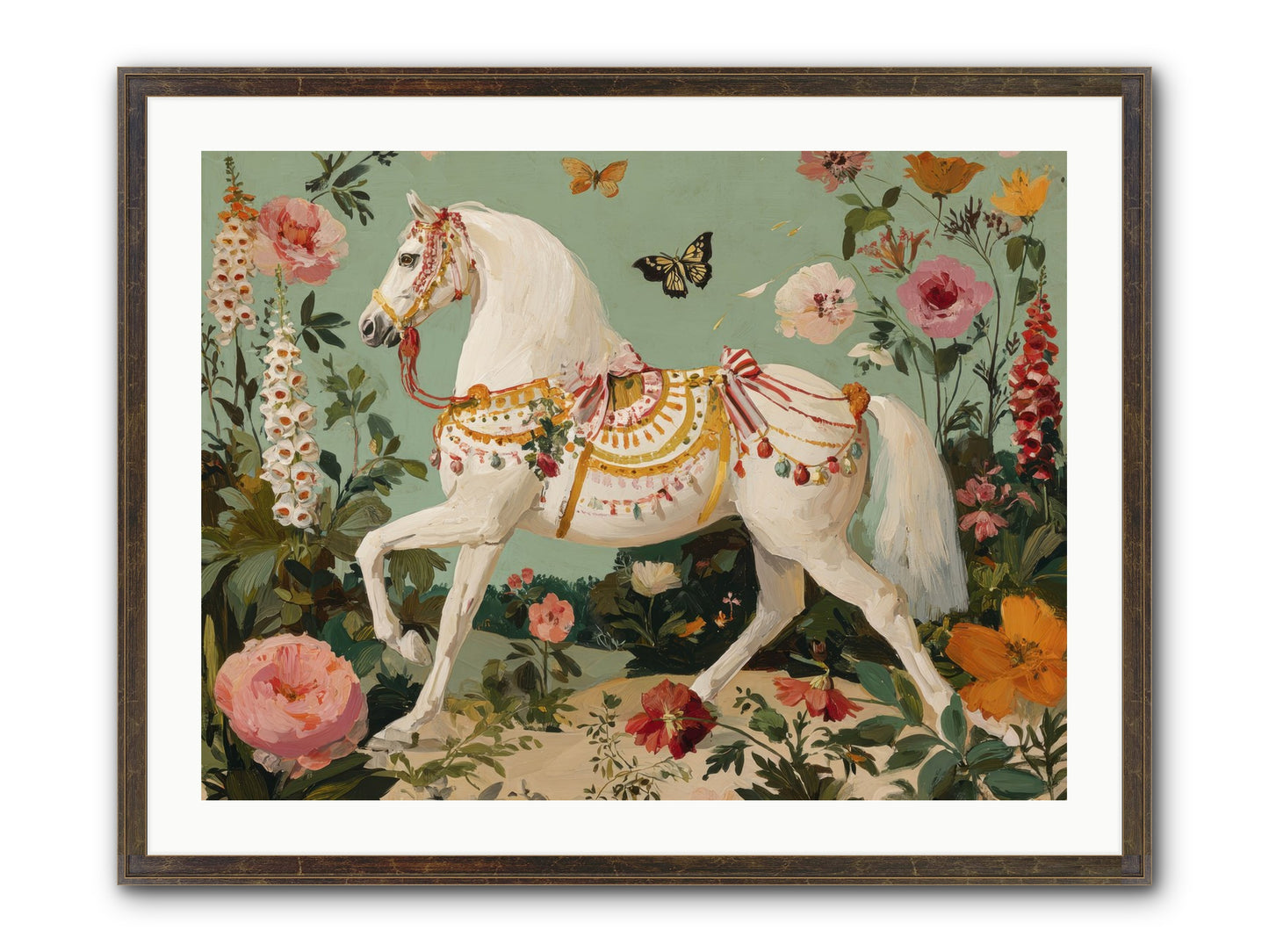 Glimmers In The Quiet Grove Framed Print - Slimwoods Black/Gold 32x24