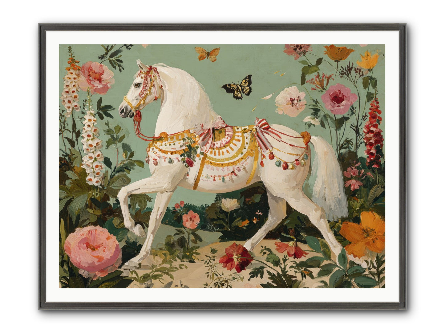 Glimmers In The Quiet Grove Framed Print - Slimwoods Black/Silver 48x36