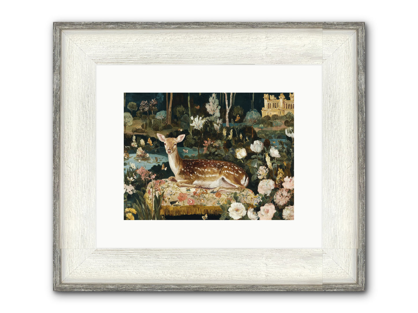 Glint Nest Framed Print - Driftwood White 12x9