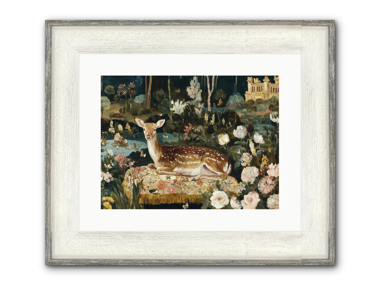 Glint Nest Framed Print - Driftwood White 16x12