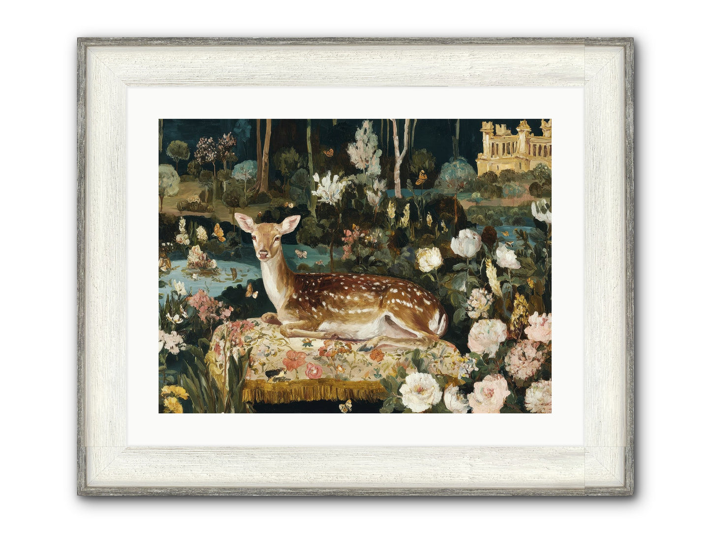 Glint Nest Framed Print - Driftwood White 24x18