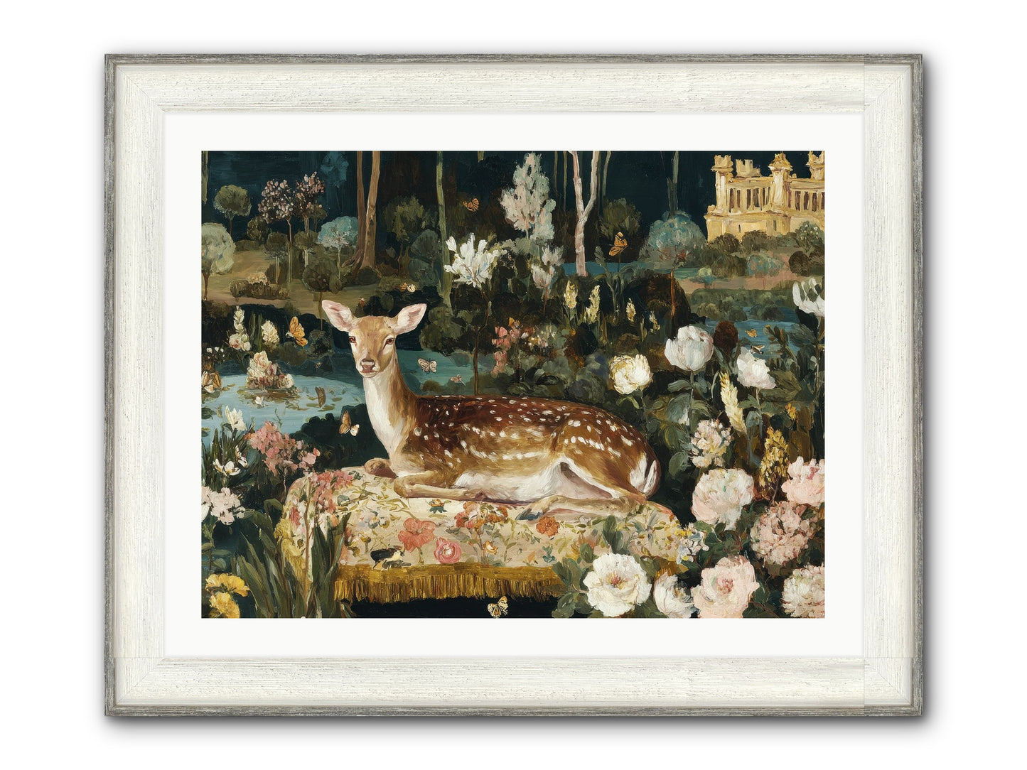 Glint Nest Framed Print - Driftwood White 32x24