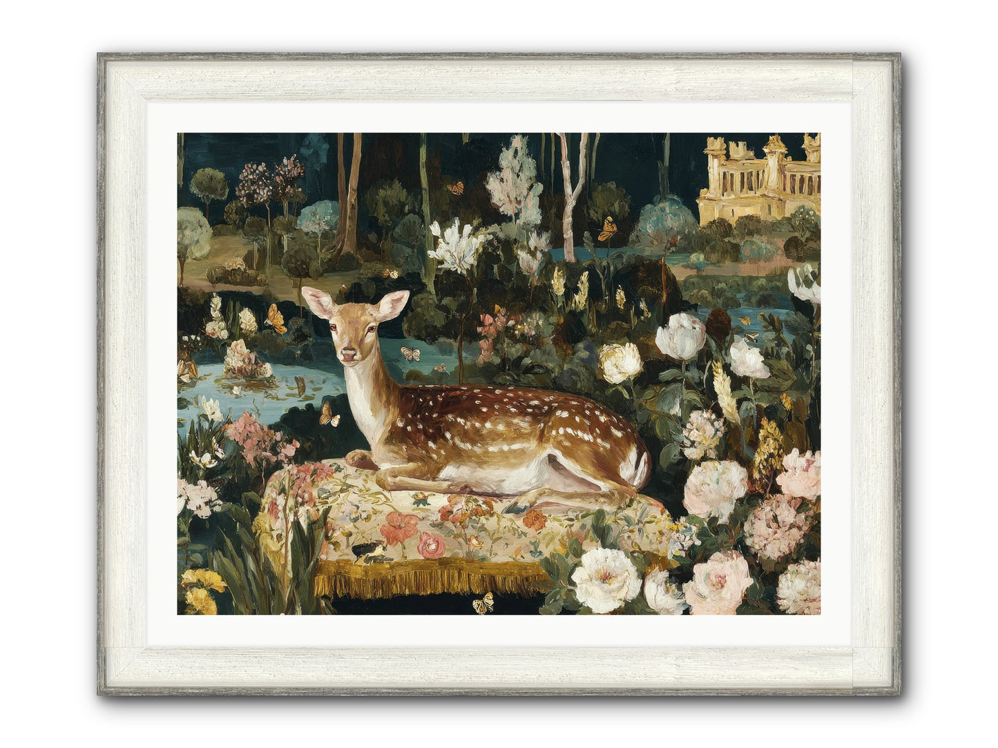 Glint Nest Framed Print - Driftwood White 40x30