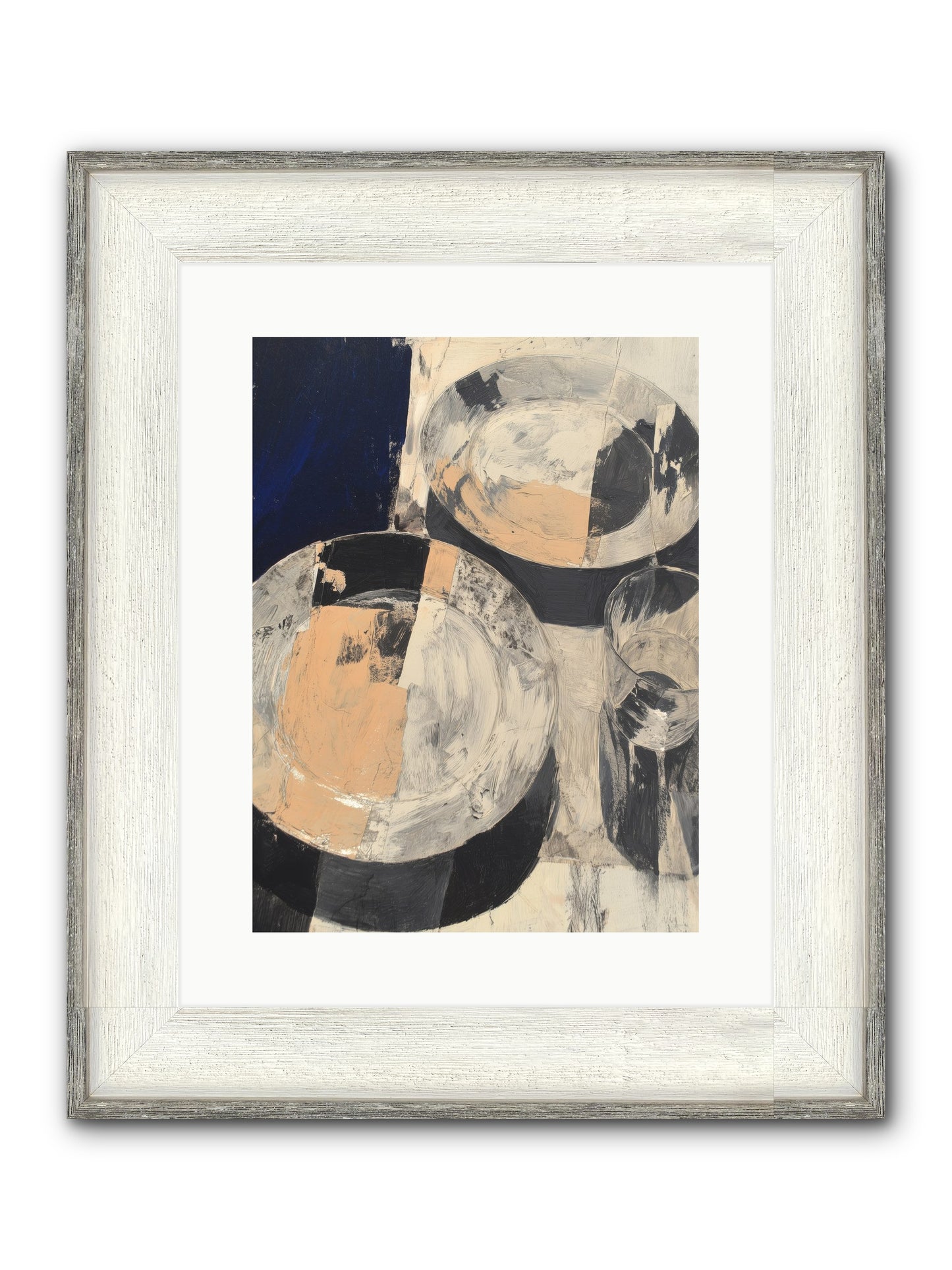 Glinting Haven Framed Print - Driftwood White 12x16