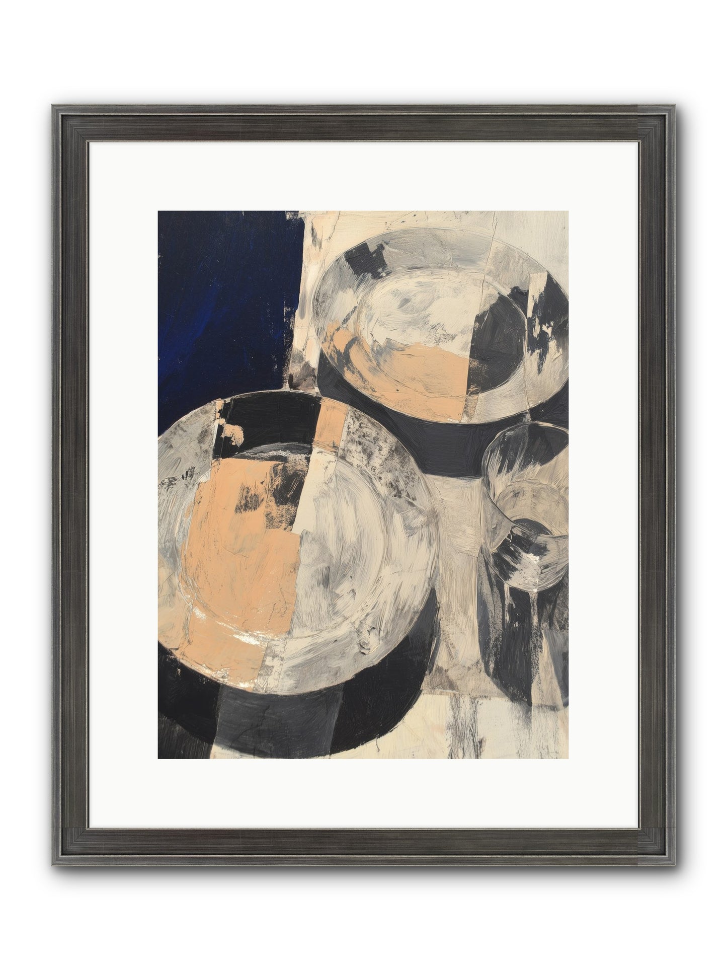Glinting Haven Framed Print - Slimwoods Black/Silver 12x16