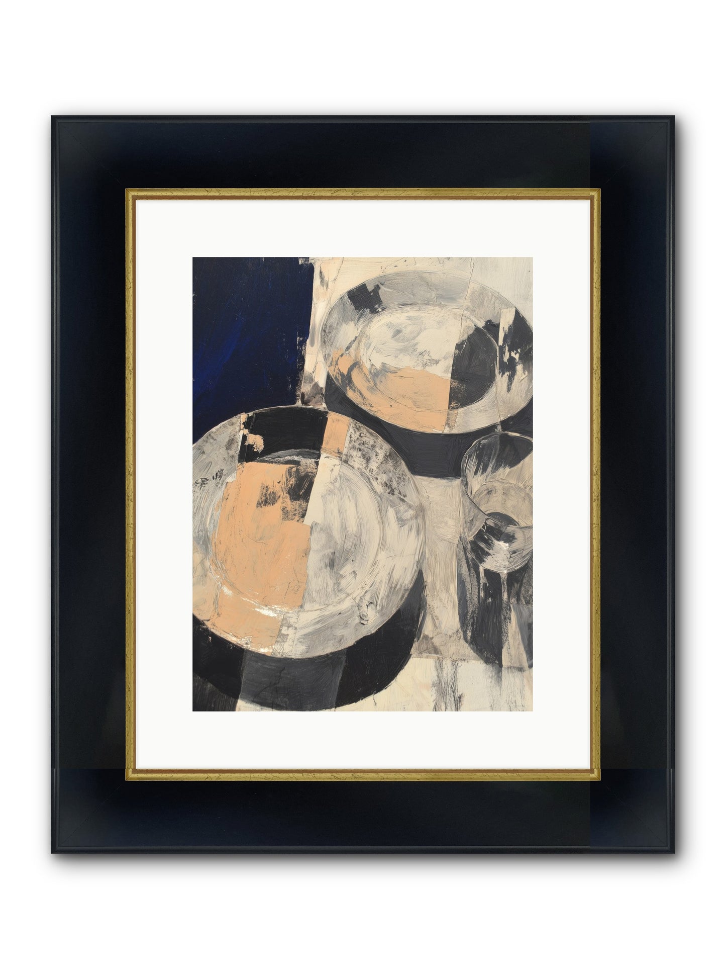 Glinting Haven Framed Print - Wide Black w/Gold 12x16