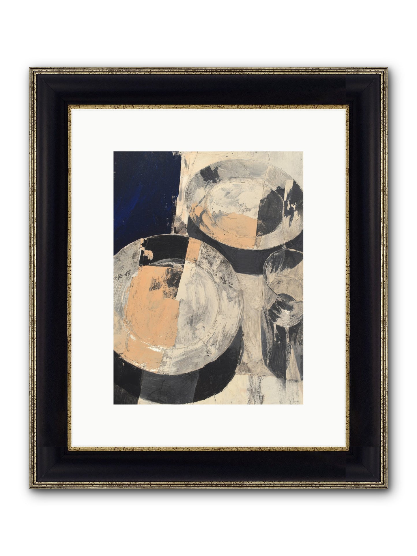 Glinting Haven Framed Print - Black & Gold 9x12